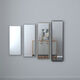 Chudian wardrobe mirror with contact lens inside push and pull full length mirror hidden folding and retracting hidden fitting mirror Explosion-proof 12035 ivory white three-section silent track No