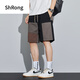 Shurong Japanese 2025 spring and summer casual shorts men's five-point pants trendy brand workwear new summer fashion half-trousers mid-trousers black 9277 2XL