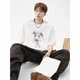 Poum Herren Sommer Personalisierte gedruckte gedruckte kurzärmelige T-Shirt Trendy Marke Einfache und vielseitige modische lockere lässige runde Hals-Top CQS-1480 Black XL