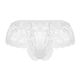 Large Size Bow Transvestite Panties Men's Low Waist Thong Lace Sexy Women's Gangster Sexy T White M