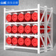 Shanwei storage shelves multi-layer storage racks household storage racks warehouse supermarket cargo racks gray and white 100*40cm four layers