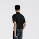 Jinba Herren-Kleidung (K-Boxing) [7A Antibakteriell] Jinba Herren-Kleidung 25 Frühling und Sommer Neues lässiges Kurzärmler-Polo-Hemd NPPN1595 Black XL