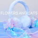 语森忆FlowersandCats公主耳罩儿童冬季护耳耳套保暖女童防冻耳暖耳包 自留艾莎耳罩手套袖套三件套