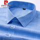 Pier Cardin reines Baumwoll-Kurzärmel-Hemd Herren Sommer Neu gestreiftes Baumwollhemd mittlere Alters Casual halbärmelige Hemd Männer Hellblau Plaid [Heng-6629] Kurzärärmungshemd 4xl 44 [180-195jin [Jin gleich 0,5 kg] tragen]