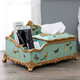 
American tissue box living room home multi-function paper box European retro paper box simple remote control storage box 1047 blue warbler blossom side draw