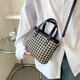 Bolsa de axila a cuadros de gran capacidad Nicho de moda y versátil Moda One-Ho-Ho-Ho-Hohor Crossbody Tote Bag Outumn and Winter Crossbody Color de color caqui