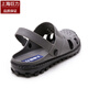 Hongxinger Duckling Erkeke Shanghai Sandals Men's Summer Daily Casual Hollow Anti-Slip Soft Sole Breathable Box Head Dark Brown 3524 Single Layer 39 Suitable for Sports Shoes