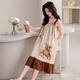 Victoria's style summer suspender nightgown for women's new pure cotton student Korean version sweet and slim and cute bow sleeveless pajamas for girls CA6167 (nightskirt) M size recommendation (85-105Jin [Jin equals 0.5 kg])