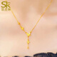 YIBIY5G gold butterfly tassel necklace 999 pure gold fugitive princess clavicle chain summer new gold necklace for girlfriend gold butterfly necklace about 3.25 grams ready for sale in seconds