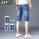 
JEEP SPIRIT summer denim shorts men's cropped pants blue mid-trousers men's casual men's jeans thin five-point pants 679 blue (single-piece) 28 [100-109Jin[Jin equals 0.5 kg]]