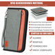New portable waterproof travel document bag anti-theft brushing RFID passport clip large capacity long passport bag orange