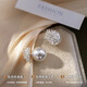 Ruihongxiang 999 Sterling Silver Earrings Fireworks Pearl Earrings Women's Light Luxury High-Quality Temperament Earrings 2025 New Hot Style Earrings 999 Sterling Silver Earrings-Back-hanging Fireworks Pearl Earrings
