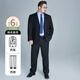 Ayo Fat Summer Thin Large Size Suit Men's Loose Formal Business Wedding Suit Black 6XL