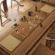 LuodaBAN (LUODABAN) Thousand Miles of Jiangshan Tu Table Flag Tea Table New Chinese-style Zen Tea Table Padding Cloth Water-absorbing Tea Table Table Cloth Long Strip Jingxin-NG-12048 30*200cm [Moisture-proof]