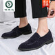 Posador de carpintería de mocasines oficiales de pistola de carpintería 2025 zapatos de pieles de cuero suave de cuero suave real británico para hombres para hombres que aumentan la altura interna 9215 Black Lace-Flagship Single 39