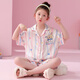 诗茹梦春夏季翻领女孩女童夏季套装家居服冰雪丝卡通款开衫睡衣儿童短袖 6629#（彩虹小马） 165 L码 160-165CM 100-115斤