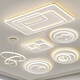 Xiaomi full spectrum bedroom lamp simple and atmospheric living room ceiling lamp dining chandelier lamp study lamp Zhongshan 20252025 new model 1W GD085-9902 medium length white 90*60CM three