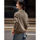 Romon Elegantes Temperament Revers Sticked Sweatshirt für Frauen 2025 Herbst und Winter Neu elegantes Freizeit -Revers -Stickmantel Braun S