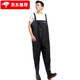 Tongrubi waders, half-length rain pants, waterproof men's electric fishing rain boots, one-piece full-body fishing leather fork clothes plus black classic 75 silk 41