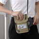 Enbaole RFID Passport antirrobo y bolsa de almacenamiento de identificación para viajar con una bolsa de teléfono móvil Crossbody Bolsa de bolsillo de bolsillo Negro se puede inclinar