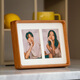 Mesa con marco de fotos de madera maciza, foto de pareja diy, impresión personalizada, doble orificio, 6 pulgadas, A4, nogal, regalo de recuerdo de alta gama, 6 pulgadas, 10*15,2 cm, nogal norteamericano