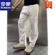 Pantalon décontracté de Romon Summer Linn Men's Men Color Couleur de transpiration polyvalente et respirant des sciences des sciences fraîches fraîches White White XL (140-160jin [Jin est égal à 0,5 kg]))