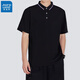 真维斯（Jeanswest）短袖POLO衫夏季纯色绣标上衣服polo衬衫短袖上衣 藏青色 698 4XL （建议180-200斤）