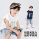 左西男童背心凉感薄款无袖T恤2025新款儿童夏装男孩上衣 灰色  150 