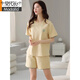莫代尔睡衣女2025夏季新疆棉短袖短裤简约休闲棉质薄款家居服套装可外穿 Z9859 XL 建议120-140斤