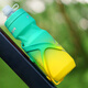 TLXT Bicycle Water Bottle Cage Road Mountain Bike Water Bottle Bracket Gradient Water Bottle Cup Holder Cycling Equipment Accessories Vitality Lime-Water Bottle Cage + Vitality Lime Kettle 710ML