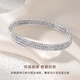 Youlai's new pt950 platinum bracelet for women, pop-up bouncy bead elastic bracelet, fashionable round bead memory bracelet for your girlfriend, three-circle bouncy bead bracelet, about 7.25-7.35g