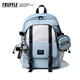 TRUFFLE campus large capacity student schoolbag male junior high school backpack female college student backpack computer travel bag SFG-black with beige and gray
