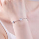 Meluxe pt950 platinum four-leaf clover crushed ice bracelet platinum anniversary gift birthday gift for girlfriend single side about 6.06g-16+3cm