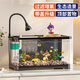Kuoting fish tank lazy fish tank home living room office goldfish tank filter fish tank black model