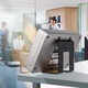 
Deli employee clocking in to and from get off work machine face recognition all-in-one machine 13751 face fingerprint attendance (silver gray) (1 unit)