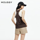 MousSy x Studiowear2025 Été Nouveau produit en deux pièces Set Simple Vest 028isa80-3881 060 Brown S