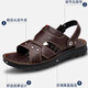 
Hot air ferrous (REFENGMAI) broken sandals for men's casual head layer cowhide beach shoes for summer new comfortable dual-purpose sandals genuine leather versatile brown 9928 44