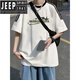 Jeep Spirit American Retro Kurzärärmelte T-Shirt Herren Sommer 2025 Neues loses Design Nische japanische Ins-Top [3899* Lion Dance] Weiß M 85-120jin [Jin ist gleich 0,5 kg]