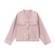 
Disha children's clothing girls jacket 2025 autumn children's casual medium and big children's girls denim jacket Gray Rose Powder 160