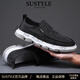 SHARE DE LUJA DE LA MARCA DE LUJA DE LUXURA DE LUXURA Cañas de lona de una sola pierna para los zapatos casuales de verano de verano para hombres Ligeros suaves de las zapatillas grises 42