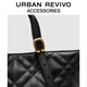 URBAN REVIVO【HOT】2025秋季新款女士小香手提斜挎包UAWB50229 黑色