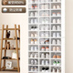 Transparent shoe box storage box plastic artifact shoe rack for college dormitory shoes storage space-saving multi-layer upgraded women's door - transparent buy 6 with 6 in total 12 pieces value pack* 0x0x0cm