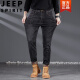 JEEP SPIRIT夏季薄款2025高弹力修身牛仔裤男士显瘦小脚韩版长裤子 867黑灰色  薄款 28