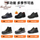西域骆驼（VANCAMEL）牛皮劳保鞋四季男防砸防刺穿钢头工地耐磨实心底安全鞋防护工作鞋 LB9215-1-升级采购款 46
