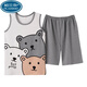 Palando Summer Summer Maneveless Chalecos Pajamá de pareja para mujeres adolescentes Algodón real de algodón más grasa