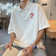 森马（Semir）美式重磅翻领polo衫男短袖夏季ins潮牌潮流休闲宽松半袖体恤上衣 【3899-舞狮】黑色 3XL 170-190斤