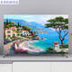 Yonghuan new TV dust cover TV cover sunscreen fabric 65-inch protective cover hanging curved screen B1391 Music Dolphin 32-inch (80*50cm)