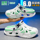 
Semir sandals men's summer couple wear soft sole and stinky beach shoes outdoor sports driving anti-slip hole shoes Volcanic ash 42 -43