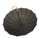 Yonghuan Export 3895 yen 16 bones manual long handle umbrella for women Japanese retro wooden handle umbrella for boys, black 16 bone reinforcement + vine wood handle 108cm