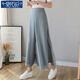 Pantalon à jambe large florale modale pour femmes en été mince 2025 Nouveau pantalon décontracté à double couture